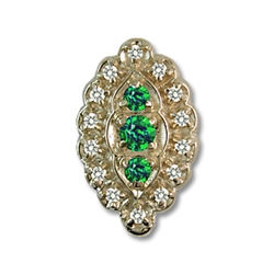 rl1020 Emerald Bracelet Slide 